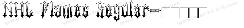NHL Flames Regular字体转换